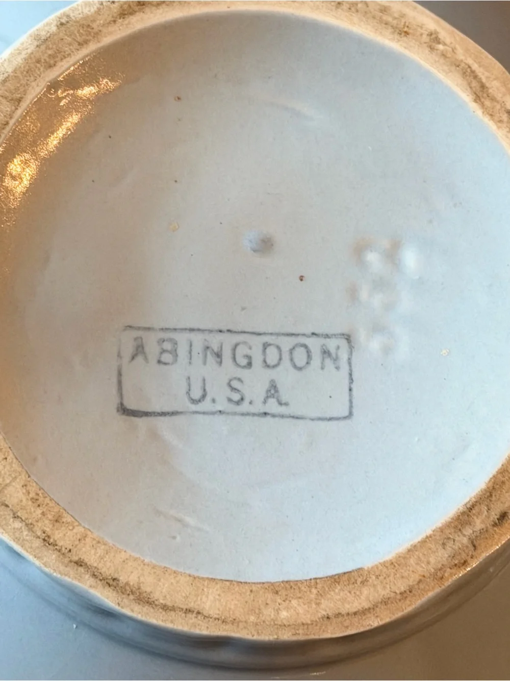 Vintage 30’s Powder Blue Abington Pottery Vase. Art Deco | Stamped | Numbered